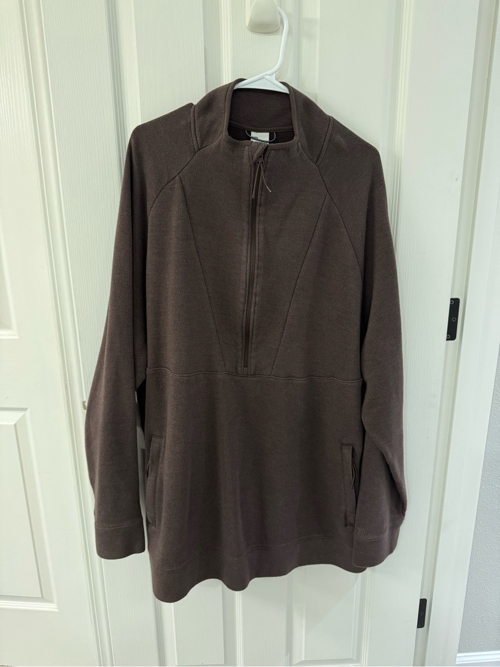 Men's Brown 1/4 Zip Brown Sweater